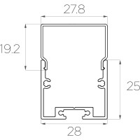 Комплект алюминиевого профиля LEDCRAFT с экраном и заглушками LC-LP2528M1728-1 1638000052