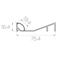 Комплект алюминиевого профиля LEDCRAFT с экраном и заглушками LC-LPK1675M20-1 1638000091