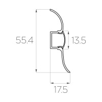 Комплект алюминиевого профиля LEDCRAFT с экраном и заглушками LC-LPL1650M16-1 1638000029
