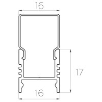 Комплект алюминиевого профиля LEDCRAFT с экраном и заглушками LC-LPS1716M1716-1 1638000020