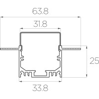 Комплект алюминиевого профиля LEDCRAFT с экраном и заглушками LC-LPSH2564M36-1 1638000134