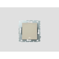 Розетка Metronex Electric Cream одинарная с заземлением с крышкой без рамки FRZ00010134MLK