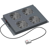 Потолочный модуль DKC 4 вентилятора с термостатом для крыши напольных 19" it-корпусов дкс серии cqe шириной 600мм, ral7011 R5VSIT6004FT