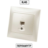 Розетка компьютерная RJ45 перламутр серия "Лама" TDM ELECTRIC SQ1815-0816