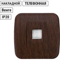 Розетка TDM ELECTRIC TФ (RJ-11) открытой установки IP20, венге "Дача" Народная SQ1824-0072
