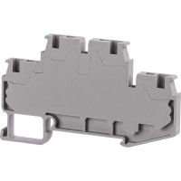 Клеммный безвинтовой зажим TDM ELECTRIC ЗКБ быстрого зажима двухуровневый 2,5 мм2 24А серый (Ph-C PTTB 2,5) SQ0822-0162