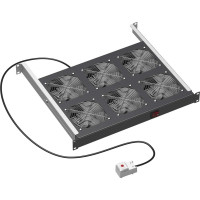 Вентиляторный модуль DKC 19" 6 вентиляторов с термостатом для 19" it-корпусов дкс серии sti/cqe, ral9005 R519VSIT6FTB