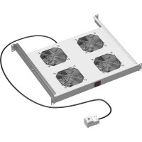 Вентиляторный модуль DKC 19" 4 вентилятора с термостатом для 19" it-корпусов серии sti/cqe, ral7035 R519VSIT4FT