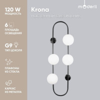 Настенный светильник Moderli Krona черный, белый V4021-4W