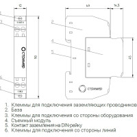 Устройство защиты от импульсных перенапряжений Стример для информационных систем РИФ-И 12/5/20 (2)-CD 201014
