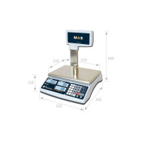 Торговые весы со стойкой MAS ter mr1-15p 7215