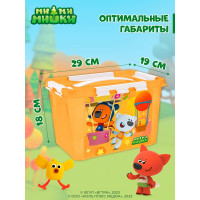 Контейнер Пластишка с декором ми-ми-мишки, с замками и ручкой, 290x190x180 мм, 6.65 л, оранжевый 431329608