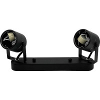 Накладной двойной поворотный светильник truEnergy D60xH130xL260 2xGU10 IP20 черный/металл 21352
