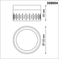 Накладной светильник NOVOTECH светодиодный LED 18W AURA 359004