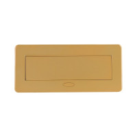 Розетка горизонтальная выдвижная ROCKETSOCKET 2 euro 16a, 2 usb a с блоком 5в/2.1а, проводка, цвет золотой SHS018-G