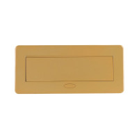 Горизонтальная выдвижная розетка ROCKETSOCKET 2 euro 16a, usb type a+c с блоком 18w, проводка, цвет золотой SHS019-G
