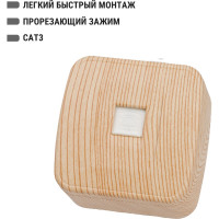 Розетка TDM ELECTRIC TФ (RJ-11) открытой установки IP20, сосна "Дача" Народная SQ1824-0082