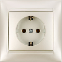 Розетка TDM ELECTRIC 2П+З 16А 250В  перламутр "Лама" SQ1815-0823