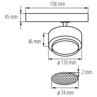 Трековый светильник KANLUX btl 28w-930-w 35654