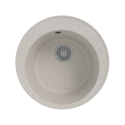 Мойка для кухни Teymi D48 круглая белая матовая Lina Smart T120103 ЦБ-00266891 ЦБ-00266892