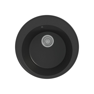 Мойка для кухни Teymi D48 круглая черная матовая Lina Smart T120102 ЦБ-00266890 ЦБ-00266891