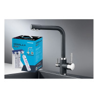 Комплект кухонный смеситель GRANULA2015 шварц + фильтр 2015 Шварц+АКС-002