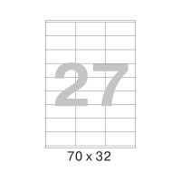 Этикетки самоклеящиеся 70x32 мм, 27 шт. на лист.А4 100 л Attache 1212983