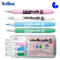 Набор маркеров-кистей Artline Decorite в пенале, 4 цвета EDFF-4PSH1