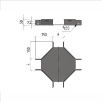 Х-разветвитель Система КМ 50х100 мм LO0103 XD50-100
