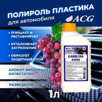 Очиститель-полироль пластика ACG KAROLINA с ароматом винограда, 1 л 1008390