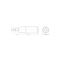 Рукоятка WOODWORK конусная, с наружной резьбой M12 l=100, 10 шт. 996.12.10