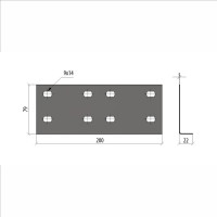 Соединительная пластина для лестничного лотка Система КМ H100 s:2,0 мм INOX304 N LO41229 LSPU3 INOX304 N