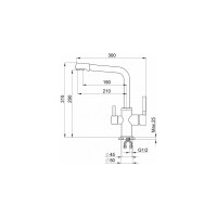 Смеситель для кухни GRANULA GR-2015 турмалин