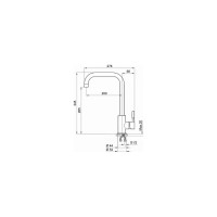 Смеситель для кухни GRANULA ST-4033 черный