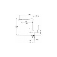 Смеситель для кухни GRANULA GR-2305 турмалин
