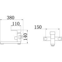Смеситель для ванны РМС SL144-006E