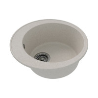 Мойка для кухни Teymi D48 круглая белая матовая Lina Smart T120103 ЦБ-00266891 ЦБ-00266892