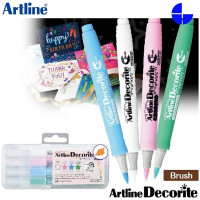 Набор маркеров-кистей Artline Decorite в пенале, 4 цвета EDFF-4PSH1