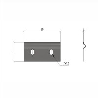 Соединительная пластина Система КМ для борта 80 мм ПЛЮС INOX304 PL6503 SP2plus INOX304
