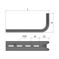 Консоль Система КМ L-образная, 300 мм INOX304 LO13498 KSL300 INOX304
