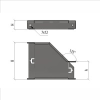 Переходник Система КМ правый 50х300-400 мм ПЛЮС PL0643 PDplus50-300-400-R