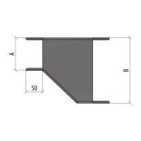 Переходник Система КМ правый 50х50-200 мм LO11764 PD50-50-200-R