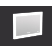 Зеркало Cersanit LED 060 design pro 80x60 с подсветкой, часы, с антизапотеванием, прямоугольное 63549