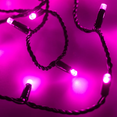 Светодиодная гирлянда Ardecoled ARD-STRING-CLASSIC-10000-BLACK-100LED-FLASH PINK 25807