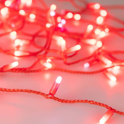 Светодиодная гирлянда Ardecoled ARD-STRING-CLASSIC-10000-RED-100LED-MILK-FLASH Red 31195