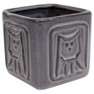 Кашпо Scheurich Kübel Rumba grey wash керамика, длина 8 см, высота 7 см, серое 065443