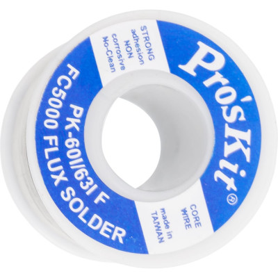 Припой PK-60I10F 1 мм, 0.25 кг, Sn63/Pb37 (FC5000 флюс безотм. RMA) ProsKit С00040237