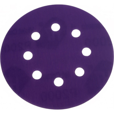 Круг абразивный Violet 125 мм, 100 шт, 8 отв, Р2000 керамическое зерно H7 385223