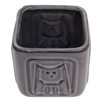 Кашпо Scheurich Kübel Rumba grey wash керамика, длина 8 см, высота 7 см, серое 065443