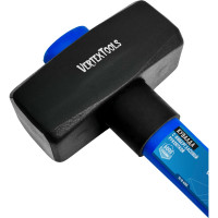 Кувалда vertextools 6000 г, фибергласовая обрезиненная рукоятка 10-12-6000
